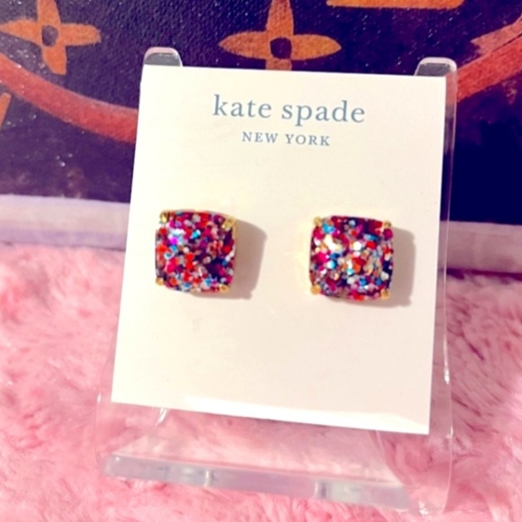 NEW Kate Spade Colorful Glitter Stud Earrings - Picture 2 of 3